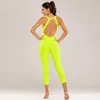 Jumpsuits voor dames rompreren bodybuilding lange lichaamsvrouwen backless push -up fitness overalls bandage textuur halter playsuit sexy bodysuit