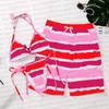 Offerte Nuove stilista di moda all'ingrosso da bagno femminile da bagno sexy bikinis da bagno arcobaleno lettere arcobale