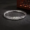 Bangle Fashion Silver Color Woman Armband Justerbara Lucky Girls Party Jewets Gifts KY957
