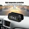 Smart Car TPMS Tire Pressure Monitoring System Solar Power Digital TMPS LCD Display USB Auto Security Alarm Tire Pressure Sensor