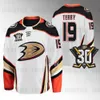 19 Troy Terry 30th Anniversary Ducks Maglie White Mason McTavish Cam Fowler Isac Lundestrom Dmitry Kulikov John Klingberg Jackson LaCombe Anaheim Jersey