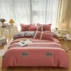 Bedding Sets Solstice Home Textile Simple Red Stripes Kid Boy Girl Girl Set