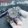High Quality Fashion Iced Out WatchesMens Wrist Luxury Round Cut Lab Gr DDGU OOYY