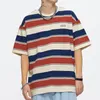 Herren-T-Shirts Main Striped Paare T-Shirts für Männer und Frauen im Sommer der losen Kontrastfarbe Kurzarm 230222