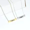 Pendant Necklaces Cute Handmade Bar Necklace Letters Vegan Vegetarian Choker Jewelry Gift For People