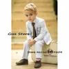 Giyim Setleri Boy'un Düğün Smokin Resmi Blazer Set Pantolonları Çocuklar Düz Renkli Uygun Özel Ceket 2 Parça W0222