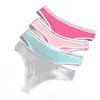 Kvinnors trosor Giczi 10st Set Women's Cotton Underwear Kvinnliga thongs Underkläder Sexiga G-strängar Sport Underpants Breathab2501