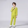 Clothing Sets New Fashion Model Catwalk Children's Suit Set Little Boy Handsome Dress Outfits Spring Kids Casual Blazer For Host Show H118