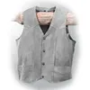 Herenvesten Pak Vest Suede westerse denim mouwloze jas Steampunk vest mannelijke kleding voor mannen 230222