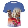 Мужские рубашки T Adexe nau 3D Print Summer Tshirts