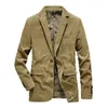 Мужские костюмы Blazers Corduroy Casual Fashion Male Fit Slim Jackets and Poats Men Outwear Cust Vetement Homme My155 230222