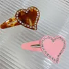 Designer Metal Hair Clip Women Girl Love Diamond Setting Letter Barrettes Bangs Clip Fashion Hair Accessories 3 Colors