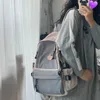 Bolsas escolares mochila feminina kawaii y2k harajuku pingente Ulzzang fofo grop zipper insere a moda coreana vintage saco