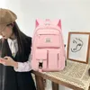 Borse da scuola Zaino Zaini da viaggio Bookbag per donna Uomo Ragazzi Ragazze Studenti universitari Durevole Resistente all'acqua Rosa