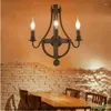 Lampada da parete Rustica Botte di vino Stave Wood Light Indoor Retro LED Sconce Candela Apparecchi vintage per bar arredamento industriale domestico