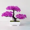 Dekorative Blumen, 1 Stück, Simulationspflanze, Bonsai, Kunststoff, Blumentopf, Grünpflanzen, gefälschte Ornamente, künstlicher kleiner Baum