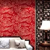 Wallpapers Auspicious Chinese Style Big Red Cloud Wallpaper Living Room Tibetan Background Wall Buddhist Niche Temple