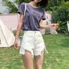 Women's Shorts Sweet and Spicy High Waist Denim Summer Spice Girl Aline Pants Net Red Show Thin Loose Wide Leg 230222