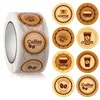 Confezione regalo 500 pezzi Grazie adesivi rotondi Coffee Party Baking Cake Sealing Decoration