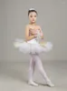 Vêtements de scène Jupe de ballet pour enfants Costume de performance Little Swan Dance Tu Fluffy Yarn Bretelles Filles Vêtements