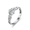 Anelli di nozze One Carat Imitation S925 Mosan Diamond Open End Ring Domenne Ring di alta qualità Allergia Feleless Resistente alla moda di fascia alta
