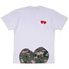 La marque de mode Comme les hommes jouent T-shirt CDG Designer Red Heart Casual Women Shirts Des Badge Garcons High Quanlity Tshirts Coton broderie Play Hoodie 5233