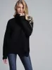 女性のセーターフィッシンリングファッション女性ウィンターセーターニットウェア6色ソリッドレディースのタートルネックセーターとプルオーバージャンパーセール230222