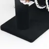 Pochettes à bijoux 2 couches Bracelet en velours noir affichage chaîne de stockage montre t-bar support organisateur support de support dur