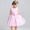 مرحلة ارتداء 7 ألوان 0-12Y Girls Girls Wedding Dress Outfits Children Sleeves Flower Ballet Tutu Dancing Toddler Show Costime