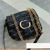 Svartvita minikedjor crossbody väskor kvinnor herr square mar mont designer axelväskor quiltning fanny handväskor kompakt g handväska