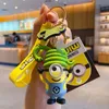 Decompression Toy Cartoon cute little yellow one zodiac doll glue car key chain pendant