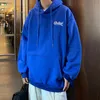 Mens Hoodies Sweatshirts Kore Moda Kış Harajuku Mektup Baskı Büyük Boy Krop Hip Hop Uzun Kollu Kapşonlu Sokak Giyim 230222