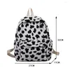 Schooltassen ryfix winter vrouwen warme pluche backpack tiener meisjes tas mode koe print rugzakken vrouwelijke multi-zakken reizen