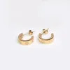 Gemstones gold plated silver color designer earring for women mens delicate wedding couples engagement screw metal luxury orecchini hoops Earrings E23