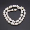 Choker White Pearl Bead Necklace Gourd Natural Baroque Beaded Silver Color Chains For Women Jewerly Accessories Party Gift