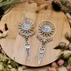 Dingle örhängen bohemisk kreativ vintage himmelastisk solmåne hänge mode charm kvinna personlighet fest örhänge smycken gåva