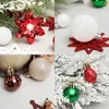 Décorations de Noël 58pcs / ensemble de boules peintes arbre pendentif boîte-cadeau 2023 année fête de Noël décoration boule ensemble pack