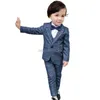 Completi di abbigliamento Flower Boys Prom Party Smoking formale Ragazzi Suit per matrimoni Blazer Gilet Pantaloni Bambini School Host Dance Performance Come W0222