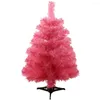 Dekoracje świąteczne 60 cm sztuczne drzewo z plastikową bazą uchwytu na przyjęcie domowe (różowe)