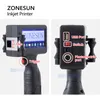 Zonesun Handheld Inkjet Printer TouchScreen USB QRコーディングマシンラバーメタルシリアル番号有効期限ZS-Hip127