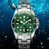 Relojes de pulsera Reloj Hombre 2023 Relojes para hombres WWOOR Reloj de buceo de cuarzo verde de lujo Masculino Fecha automática Modernos Buceo Deporte Pulsera impermeable