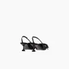 Дизайнерские каблуки Женщины одеваются обувь роскошные атласные насосы Stin Slingback в черной лакированной пятке Eu35-40 с коробками свадебных платьев