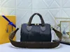 Designer Luxury handbag purses Sliver Speedy Bandouliere 25 Navy Pillow RFID TAG Tote Bag With Big Single Straps Shoulder bags Crossbody Women Party Boston Bags