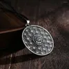 Choker Wangaiyao Flower of Life Wisiant Naszyjnik męski damski stal nierdzewna retro retro biżuteria