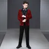 Clothing Sets Boys Spring Autumn Formal Suit Set Child British Piano Show Host Catwalk Party Wedding Come Kids Sequined Blazer Pants