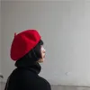 Basker kvinnor vintage tjej höst vinter beanie baret målare stil hat konstgjord ull vandringskonstnär gåvor mössa kvinnlig elastisk soft1