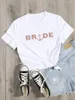 Women's T Shirts Bride Tribe Team Bachelorette Wedding Party Women Evjf Tee Shirt Casual Ladies Basic O-collar Pink Short Sleeved Tshirt