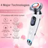 Massage du visage Soins de la peau Rf Lifting Beauté Masseur facial pour le cou Anti-rides Supprimer les micro-courants LED Outils de thérapie par photons 230222