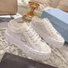 Con scatola Prad Designer Sneaker in gabardine Scarpe casual in nylon Sneaker con ruota da donna Sneakers classiche in tela Stilista Scarpe da ginnastica di marca Piattaforma H TE