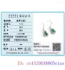 Pendientes colgantes birmano Jade calabaza encanto piedra encantos joyería certificado accesorios mujeres Vintage 925 plata Natural regalo verde